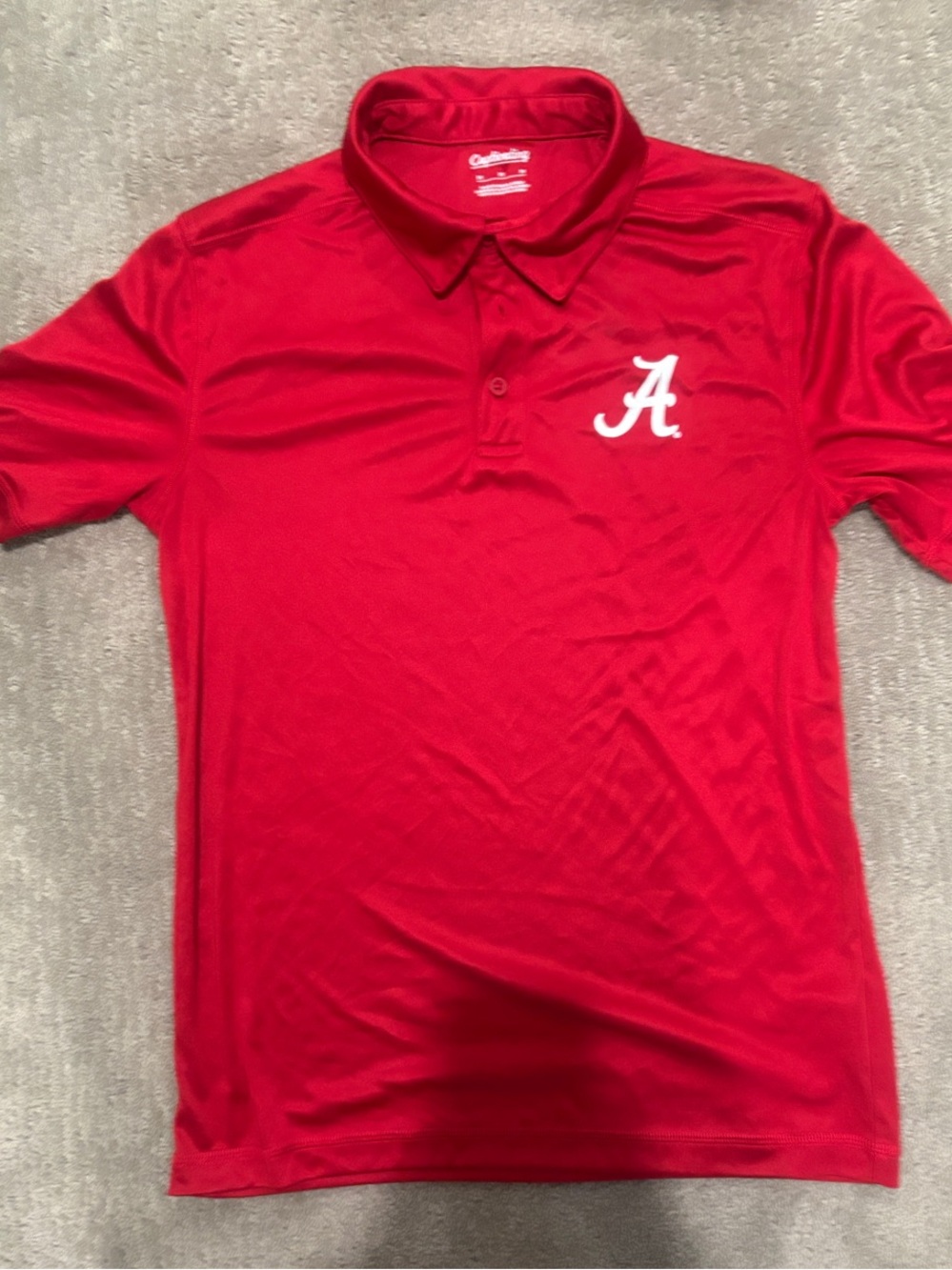 Men’s crimson Alabama dri-fit polo. Roll tide!